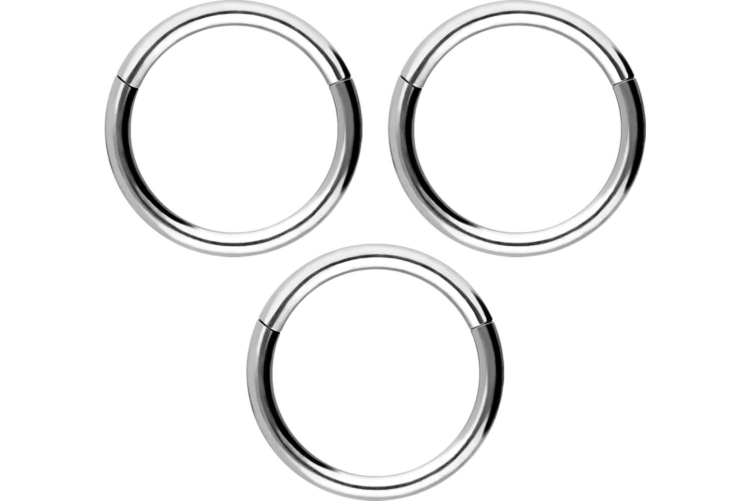 SET Chirurgenstahl Segmentring Clicker Piercing